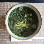 神社そば　村の下 - 山菜 800円(田舎)