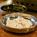 野毛ホルモンセンター - 2015.7 名物ペラペラ焼（390円）