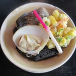 弁慶 - すたみなランチ[本日の石焼き(蛤、いさき、コーン)](2015/07/26撮影)