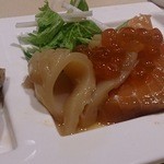 喜臨軒 - 2015年7月ディナーイカとサーモンといくら