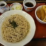 まるまつ - ざるそば、カツ丼(ミニ)
