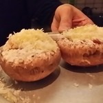 baru Publo - 【H27.3.20】ジャンボマッシュルームの塩豚詰め焼き６００円。