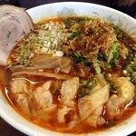 長町ラーメン - スーラーワンタン麺赤葱辛味増し