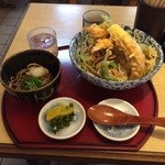 Maruichi - 特盛り天丼&ミニそばセット1000円