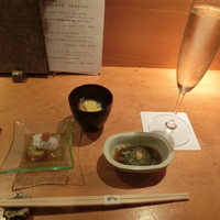 沁ゆうき - ＜コース料理＞先付け３種＆スパークリングワイン