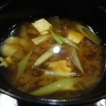 わらび野 - はなびら茸の味噌汁