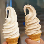 キャピタルコーヒー - 料理写真:ソフトクリーム北海道ミルク（290円）とソフトクリームコーヒー（310円）