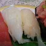 回転鮨 清次郎 - オススメ4カン（鮪、活タコ、平目、ネギトロ）