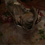 UOKIN PICCOLO 銀座店 - カルパッチョのまんなかに生牡蠣