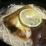 もと井 - アユのにゅうめん  3800円コースの一品