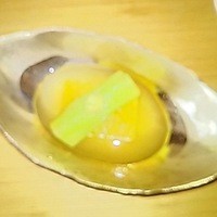 祇園 さゝ木 - 先付　青ズイキ、冬瓜、もぐさ生姜
