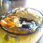 カフェレスト・ノースランド - ガーリックチーズハンバーグ断面