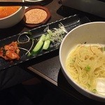 Niku BAR yamato - 食べかけつけ麺冷麺