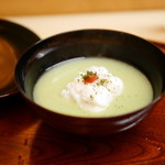 松川 - 【夏】お椀、鮟鱇（アンコウ）と銀杏のすり流し(2015.08.01)