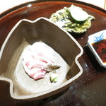 豪龍久保 - 向付　淡路の真鯛の造り