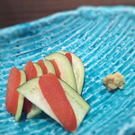 日本酒酒場立呑み 仁 - 明太子のからすみと水ナス