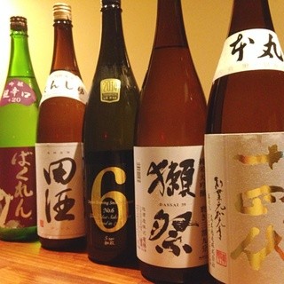 A wide selection of stylish sake