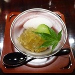 喰善 あべ - 生姜のシャーベットに紅茶のゼリー
