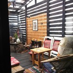 めん房　たけや - テラス席、喫煙可の様です♪