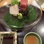 日本料理 太月 - 勝浦メジマグロと新潟キジハタ
      分厚いから旨味ありあり。