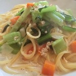レストラン　ミツヤマ - 鳥ミンチと小松菜のクリームパスタ