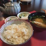 農家レストランZIRYO - 味噌汁と漬物、だしも添えられ、大満足のコースでした