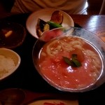 うんとん処 春・夏・秋・冬 - とまとのうどんセット