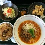 食堂みね屋 - 担担麺セット　￥900