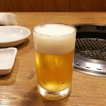 焼肉問屋　くに家 - 15.08.03 ザ・プレミアムモルツ グラス(216円)