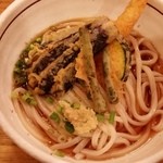 うどん処 硯家 - 私のぶっかけ天ぷらうどん