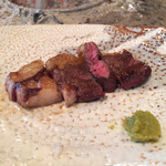 柳家 - 仔鹿ロース焼物 柚子胡椒