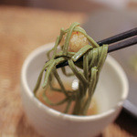 かわ村 - 2015.08再訪 握リゾットコース pasta: イタリア料理で汁に漬けて頂くとは斬新過ぎる☆