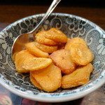 ステーキハウス キッチンリボン - 揚げニンニク