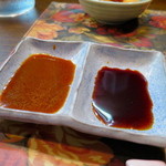 ステーキハウス キッチンリボン - デミソースと醤油タレ