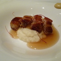 那古亭 - 鹿児島産豚バラのセロリのピューレ・紹興酒の中華風スープ