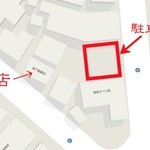 森下菓子店 - 森下菓子店位置、駐車場の位置。