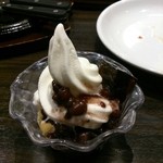 あさくま - チョコソース、あずき、ソフトクリーム、ベストマッチです