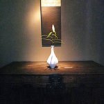 燈々庵 - 店内のギャラリーに飾られている花