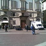 DEL CAMBIO - 店の建物は、Palazzo Carignano広場に面している。