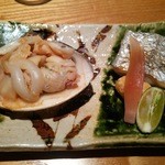 鮨 相澤 - 焼物　蛤と太刀魚
