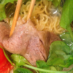 烈志笑魚油 麺香房 三く - 限定の肉ひやし