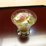 天神橋 青木 - 蒸しアワビとところてん