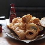 mankusukafepo-todagurasu - fish&chips