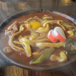 煮込みうどん かに屋 - 味噌煮込みうどん玉子入り1000円