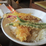 煮込みうどん かに屋 - プラス400円のミニ天丼