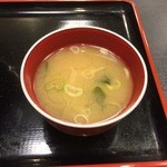 ゆで太郎 - ゆで太郎の味噌汁。レア画像（ ’15.08）
