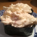 廻鮮寿司 塩釜港 - 玉ねぎがシャキシャキの花咲サラダ（2015.8）