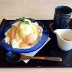 日本料理 みつき - ふわふわミルクかき氷 桃