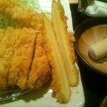 とんかつ いわい - エビとんふきのアップ