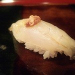 丸萬寿司 - にぎり 真鯒の肝添え